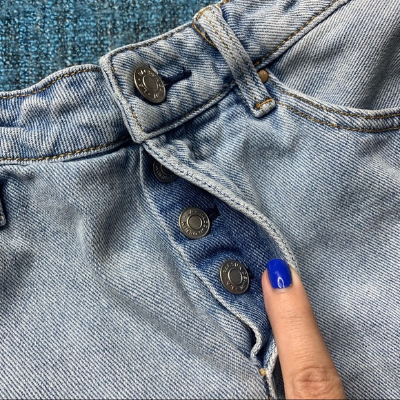 Pacsun Girlfriend Cactus Embroidered Denim Shorts - Picture 6 of 7